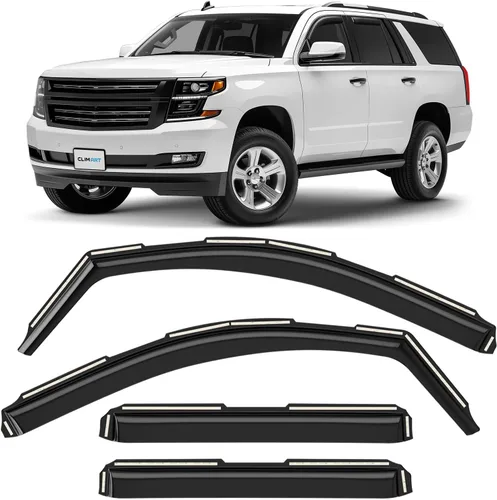 Miniatura 11 de CLIM ART Deflectores de lluvia increíblemente duraderos en el canal para Chevrolet (Chevy) Silverado/GMC Sierra 1500 2007-2013 de cabina extendida