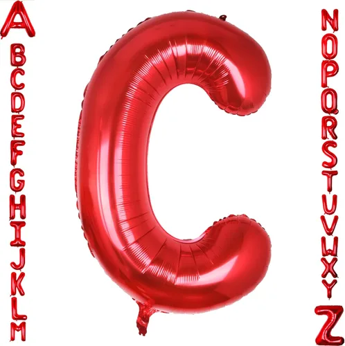 Miniatura 43 de AULE Globos de helio con letra roja S, de 40 pulgadas, grandes, gigantes, de lámina de mylar, rojos, para decoraciones de cumpleaños, aniversarios