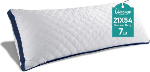 Miniatura 13 de Oubonun - Almohada de cuerpo completo para dormir - Almohada corporal ajustable firme y esponjosa para adultos - Almohada larga y grande
