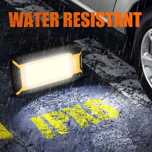 Miniatura 7 de WARSUN Luz de trabajo recargable LED de 2 piezas, luces de trabajo portátiles COB magnéticas, 40 W 1500 lúmenes, gancho colgante de metal, 3 modos