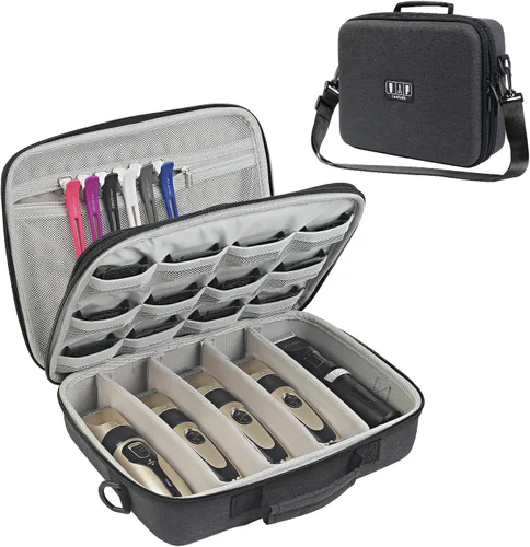 Miniatura 9 de Luxtude Estuche para cortapelos, maletines portátiles de viaje para recortadoras, protectores y accesorios, se adapta a Wahl, Andis, Hatteker, Azul