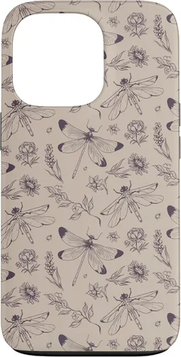 Miniatura 10 de Vintage Dragonfly Tan Sand Beige Wildflower Floral Flower Case for iPhone 16