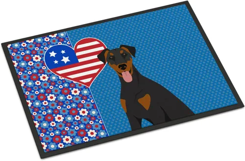 Miniatura 8 de Caroline's Treasures WDK5119JMAT Airedale Terrier USA - Tapete para interiores o exteriores, 24 x 36 pulgadas, tapete para puerta delantera