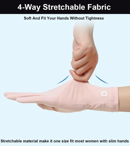 Miniatura 5 de SUJAYU Guantes de protección UV ultra finos para mujer, protección solar UPF para pantalla táctil transpirable