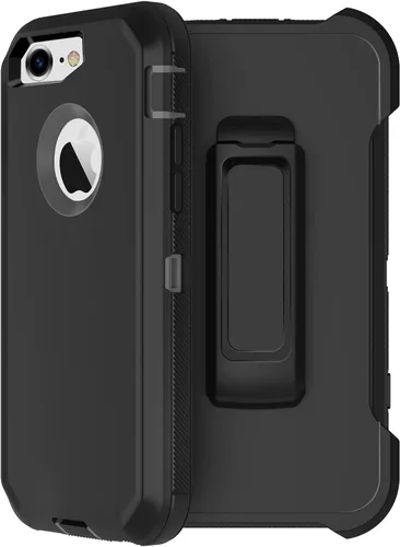 Miniatura 9 de Funda para iPhone 8 y iPhone 7, resistente, con función atril, protector de pantalla integrado, 4 en 1, fuerte y resistente a prueba de golpes