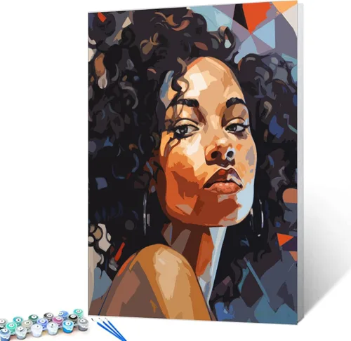 Miniatura 15 de Graffiti - Kit de pintura de retrato por números, 16 x 20 pulgadas, lienzo de pintura al óleo para niños, estudiantes, adultos principiantes