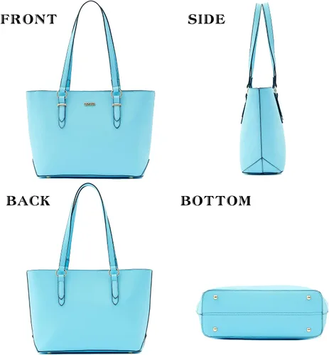 Miniatura 4 de Juego de bolsos y carteras para mujer, bolso de mano para el trabajo, bolso de hombro con asa superior y cartera a juego