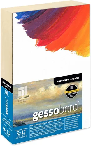 Miniatura 24 de Ampersand Art Supply Panel de pintura de madera de Gesso: Serie Museo Gessobord, 11 "x 14", perfil plano de 1/8