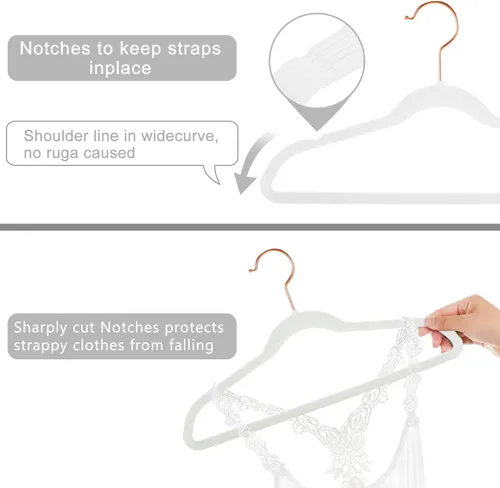 Miniatura 3 de MIZGI Perchas de terciopelo para niños, perchas antideslizantes para niños grandes, perchas de 14 pulgadas para jóvenes, ropa para adolescentes