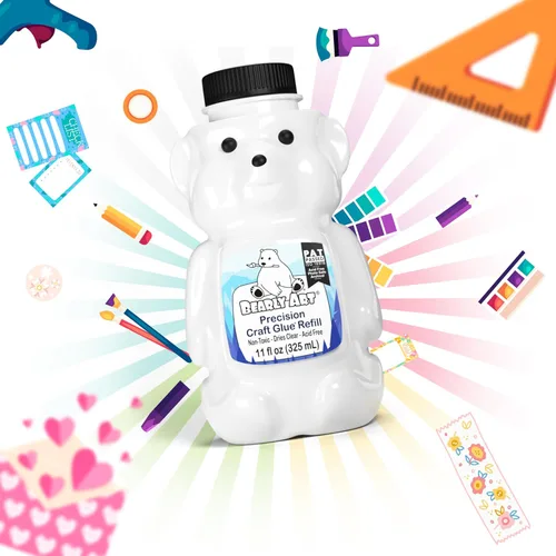 Miniatura 4 de Bearly Art Precision Craft - Recarga de pegamento de 11 oz – se seca transparente – resistente a las arrugas – flexible y resistente a las grietas
