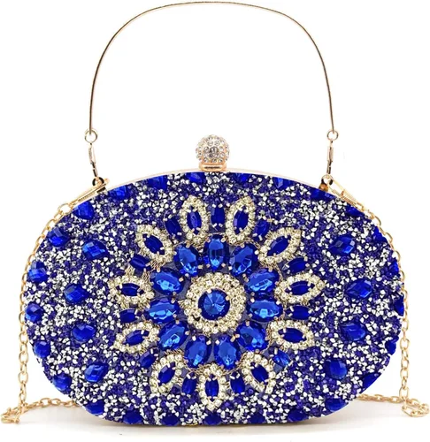 Miniatura 10 de Bolsos de mano de noche con diamantes de imitación para mujer, bolso de mano de boda, bolso de fiesta de novia, diamantes de graduación, bolsos