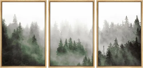 Miniatura 86 de SIGNWIN Lienzo enmarcado para pared, juego de arte de puesta de sol, horizonte, cielo, paisaje, fotografía, arte moderno, paisaje, relajante