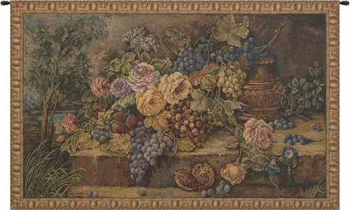 Miniatura 21 de Charlotte Home Furnishings - Tapiz italiano rojo con uvas para colgar en la pared, 39 x 26 pulgadas, algodón/viscosa/poliéster