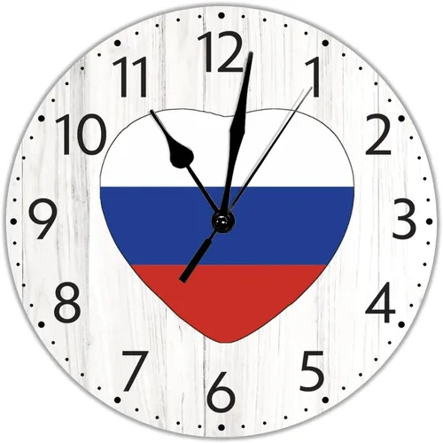 Miniatura 15 de UFunhome Reloj de pared con bandera de Singapur, con diseño de bandera nacional, sin tictac, funciona con pilas, 10 pulgadas, bandera nacional
