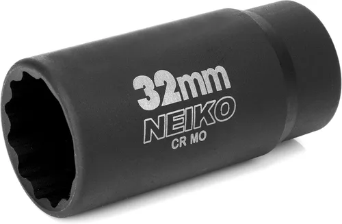 Miniatura 9 de NEIKO 02526A 35mm Enchufe 1/2" Accionamiento Juego de Enchufe de Impacto Profundo Enchufe de Eje y Tuerca de Eje 12 Puntos Cromo Molibdeno