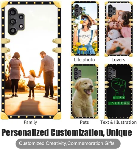 Miniatura 3 de Funda Customiz Picture Phone compatible con Samsung Galaxy A32, diseño de fotos DIY A32 para niñas, TPU suave a prueba de golpes, parte trasera