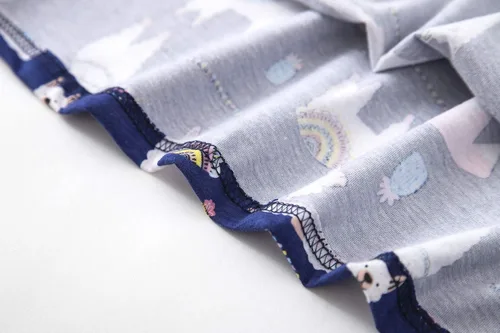Miniatura 4 de CHUNG Camisón de algodón para mujer, con estampado casual hasta la rodilla, camisa de manga corta