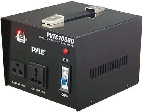 Miniatura 11 de Pyle Convertidor de Voltaje Subida y Bajada - Transformador de Voltaje Convertidor de 500 Vatios con Puerto de Carga USB, Adaptador de Corriente UK