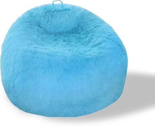 Miniatura 48 de BCU Funda para Silla Puf Ultra Suave Esponjosa de Piel Sintética Falsa Funda para Puf de Felpa Funda para Sillas de Sala de Estar para Adultos