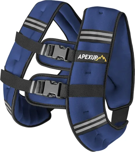 Miniatura 39 de APEXUP - Chaleco con peso de 5, 10, 15, 20, 25 y 30 libras para hombre y mujer, con rayas reflectantes, equipo para entrenamiento de fuerza y correr