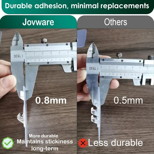 Miniatura 8 de Organizador de ducha de repuesto adhesivo, soporte para jabón, soporte para esponja y estante para fregadero de cocina (transparente, paquetes de 14)