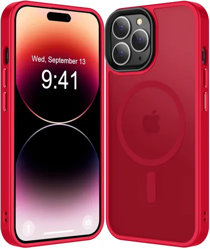 Miniatura 24 de Fuerte magnético para iPhone 11, compatible con Magsafe, [resistente a caídas de 13 pies] Funda trasera translúcida mate con sensación de piel