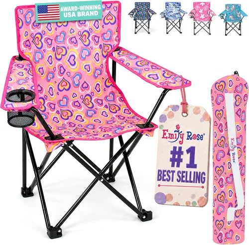 Miniatura 12 de Emily Rose Silla de Playa y Campamento Plegable para Niños con Seguro de Seguridad - Silla de Viaje y Campamento para Niños, Niñas y Bebés de 2 a 7
