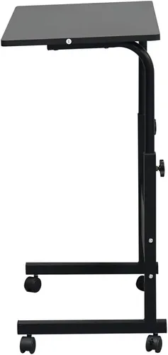 Miniatura 7 de Mesa auxiliar con ruedas para sofá, portátil, portátil, soporte de escritorio para computadora portátil con ruedas, altura ajustable, bandeja de TV
