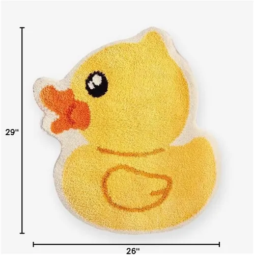 Alfombra de baño de pato amarillo, divertida alfombra de baño de animales, bonita alfombra de baño antideslizante, tapete de baño de microfibra