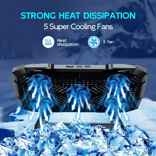 Miniatura 3 de AIMIUZI Almohadilla de Enfriamiento para Laptop Soporte Enfriador para Laptop, Almohadilla de Enfriamiento con Ventilador para Laptop para Laptops