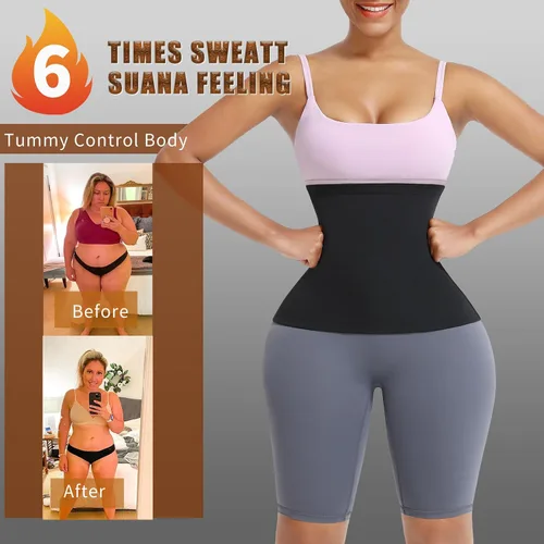 Miniatura 4 de Cinturón de Entrenamiento y Adelgazamiento con Banda de Sudoración para Mujeres, Cinturón Sauna para Pérdida de Grasa del Vientre Inferior, Adecuado