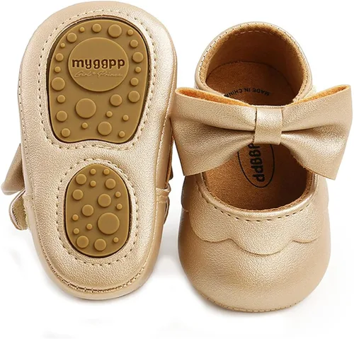 Timatego Zapatos planos Mary Jane para bebé, suela suave, antideslizantes, para bebés, primeros pasos, boda, vestido de princesa, zapatos de cuna