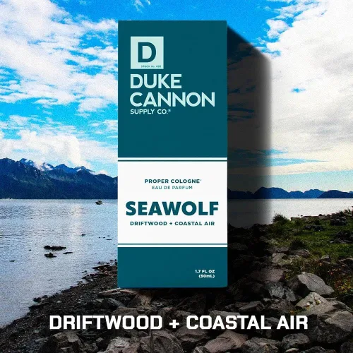 Miniatura 5 de Duke Cannon Proper Cologne Seawolf Eau de Parfum para hombre Driftwood and Coastal Air Aroma sutil y fresco de larga duración 1.7 onzas