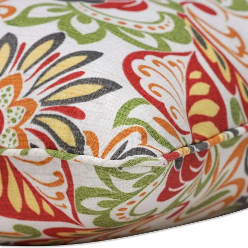 Miniatura 3 de Pillow Perfect - Cojines decorativos florales brillantes para interiores/exteriores, 2 unidades, lumbar - 11.5 x 18.5 pulgadas, verde/rojo Zoe