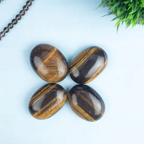 Miniatura 7 de Crocon® Piedra de palma grande de ojo de tigre de 1.969 in, más de 900 quilates, piedras de bolsillo para equilibrio natural de chakras, piedras