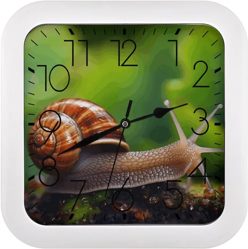 Miniatura 12 de 10" Square Modern Wall Clock,Different Heart Patterns Print Kitchen Clocks Wall Battery Operated,Silent Non Ticking Unique Funny Cute Wall Clock for
