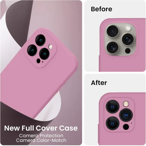 Miniatura 3 de FireNova Funda diseñada para iPhone 15 Pro Max, funda de silicona mejorada [protección de cámara], forro interior de microfibra antiarañazos, 6.7