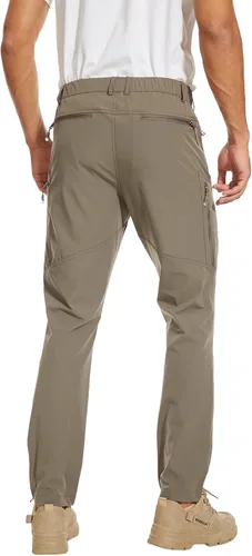 Miniatura 2 de Arunlluta Pantalones de senderismo para hombre, pantalones de viaje para senderismo, resistentes al agua, pantalones de trabajo para hombre