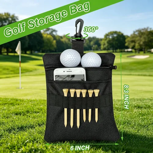 Miniatura 2 de Bolsa de tee de golf CORECISE, bolsa de bolas de golf con cierre, bolsa de accesorios para hombres