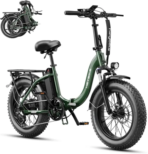 Miniatura 17 de Heybike Ranger 2.0 Foldable Electric Bike for Adults, 20"*4 Fat Tire Ebike with 1400W Peak Motor, 28 MPH Max Speed, 600Wh Removable Battery, Up to