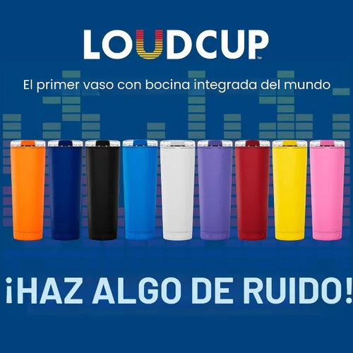 Miniatura 7 de The LoudCup - Botella de agua reutilizable de 23 onzas (blanco hielo) - Vaso de viaje 2 en 1 y Noisemaker - Sin BPA, bocina de soplado y taza