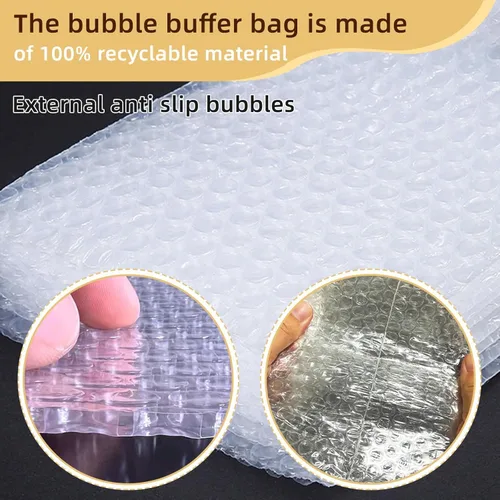 Miniatura 3 de 100 piezas de bolsas de burbujas, bolsas de burbujas de 6”x8” para compras, bolsas de acolchado de burbujas de doble pared para envío, embalaje