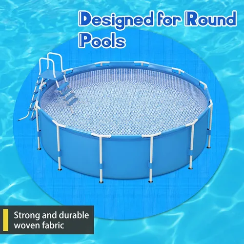 Miniatura 4 de Boao Almohadilla de revestimiento de piscina de 12 pies para piscinas sobre el suelo, lona para proteger la piscina inflable, tela debajo del suelo