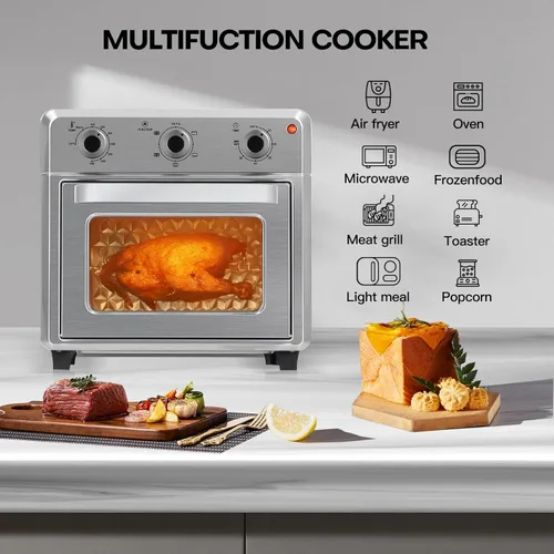 Miniatura 3 de Panana Horno Tostador Compacto de Freidora de Aire, 1400W 21QT con 6-en-1 Multifunciones y Rango de Temperatura Amplio, Horno de Freidora de Aire