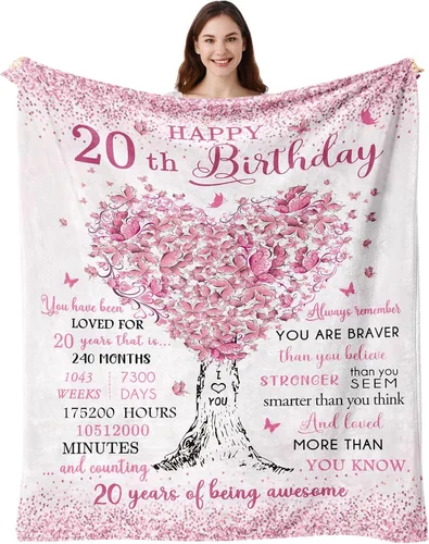 Miniatura 8 de Vuinezo Regalos de cumpleaños número 18 para niñas, manta de decoraciones de cumpleaños número 18 50"X60", regalos de cumpleaños para niña de 18