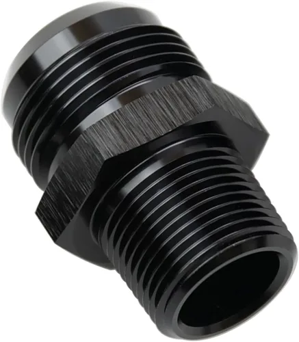 Miniatura 3 de Adaptador de tubo de manguera de combustible de aluminio recto 16AN acampanado a 3/4" NPT macho Unión de rosca negro