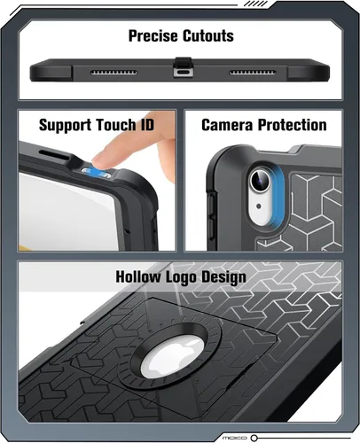 Miniatura 7 de MoKo Funda para iPad (A16) de 11ª/10ª generación 2025/2022, resistente a prueba de golpes, doble capa protectora de cuerpo completo, protector