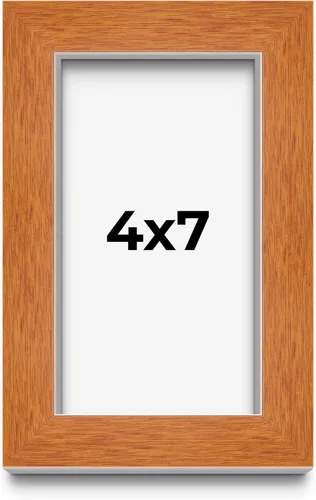 Miniatura 335 de Marco de 3 x 3 pulgadas, marco de madera maciza de nuez miel tradicional marrón Ancho de moldeo de 0.875 pulgadas Profundidad de conejo de 0.875