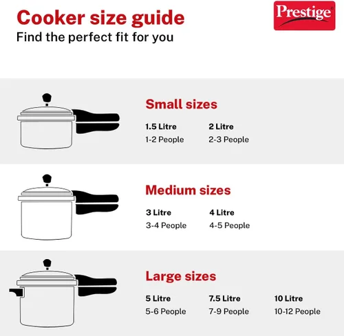 Miniatura 9 de Prestige Deluxe Alpha Svachh - Olla a presión de acero inoxidable con base Alpha y tapa profunda para control de derrames, (10 litros)