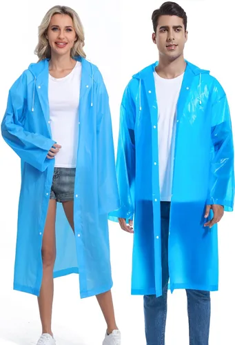 Miniatura 131 de 2 abrigos de lluvia de Borogo para adultos, chaquetas de lluvia reutilizables para hombres y mujeres